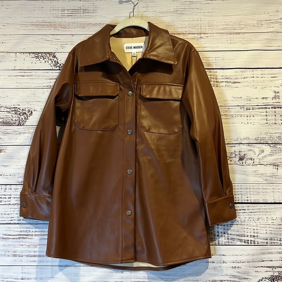 NWT Steve Madden Faux Good Measure Shacket Size XS - Picture 3 of 8